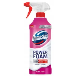 DOMESTOS POWER FOAM PIANKA DO CZYSZCZENI TOALETY I ŁAZIENKI 435ML RÓŻOWA